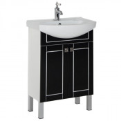 Тумба под раковину Aquanet Честер 60 черный/серебро (186102)