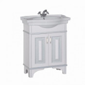 Тумба под раковину Aquanet Валенса 70 белый краколет/серебро (180141)