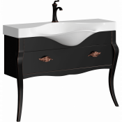 Тумба под раковину Aqwella Clarberg Borgia черный/патина медь 115 BOR0111BLK