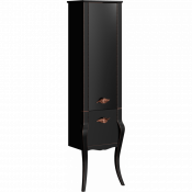 Шкаф пенал Aqwella Clarberg Borgia 48 черный/патина медь BOR0548BLK