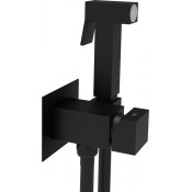 Смеситель с гигиеническим душем Paffoni Tweet Square ZDUP112NO черный матовый