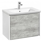 Тумба подвесная Roca Ronda ZRU9303004 бетон/белый глянец