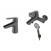 Комплект смесителей Orange Tony M54-311gr графит матовый