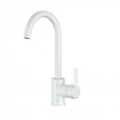 Смеситель для кухни Orange OneLife P04-001w полимерный белый