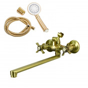 Смеситель для ванны Orange Classic M76-211br с душевым набором бронза