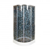 Душевая кабина Deto BМ1590 с электрикой BLACK 90 x 90