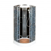 Душевая кабина Deto BМ1590 N с гидромассажем BLACK 90x90