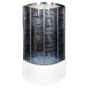 Душевая кабина Deto BМ4590 N (без крыши) BLACK 90x90