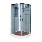 Душевая кабина Deto А01 LED с кнопкой 100 x 100