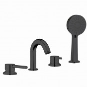 Смеситель на борт ванны Webert Elio EL850701560 черный матовый