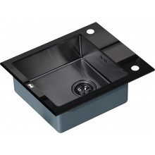 Мойка для кухни Zorg GL-6051-BLACK-GRAFIT черный/графит