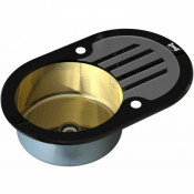 Мойка для кухни Zorg GL-7851-OV-BLACK-BRONZE черный/бронза