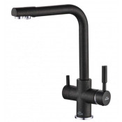 Смеситель для кухни Zorg SH 552 BLACK CR черный металлик/хром