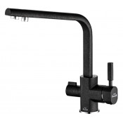 Смеситель для кухни Zorg SH 909 BLACK CR черный металлик/хром