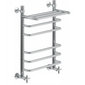 Полотенцесушитель водяной Ника Quadro Л90 (г) ВП 60x50 с полкой