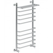 Полотенцесушитель водяной Ника Quadro Л90 (г) ВП 100x50 с полкой