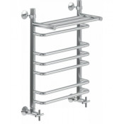 Полотенцесушитель водяной Ника Quadro Л90 (г2) ВП 60x40 с полкой