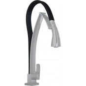 Смеситель для кухни Paini Hybrid HKPA557YOTKKM сталь PVD с черным силиконом