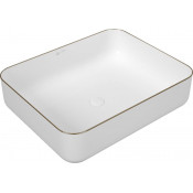 Раковина накладная Owl 1975 Line OWLB191012 белый/медная окантовка