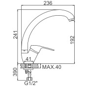 Смеситель для кухни Ledeme L4137-B хром