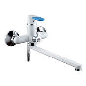 Смеситель для ванны Ledeme L2253W белый/хром