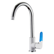 Смеситель для кухни Ledeme L4053W белый/хром