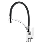 Смеситель для кухни Ledeme L4075-2 хром/черный