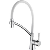 Смеситель для кухни Ledeme L4399-3 белый/хром