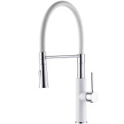 Смеситель для кухни Ledeme L4097W-3 хром/белый