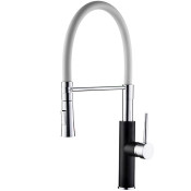 Смеситель для кухни Ledeme L4097B-3 хром/черный/белый