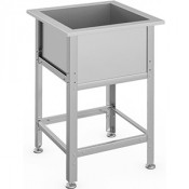 Ванна моечная из нержавеющей стали сварная 1 секция 530х530х400, Б/О, без полки, 630х630х870