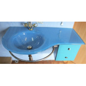 Раковина подвесная Ledeme L11206 голубой с блёсками