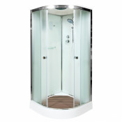 Душевая кабина AvaCan D01SEL с электрикой 100х100 хром/рифленое