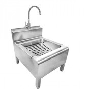 Слив технический (видуар) со съемной решеткой Лайт со смесителем  590х500х551 мм 16263