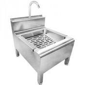 Слив технический (видуар) со съемной решеткой с СЕНСОРНЫМ смесителем 590х500х551 мм