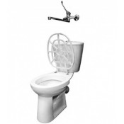 Слив технический Комфорт компакт косой, решетка пластик, смеситель локтевой 40 см