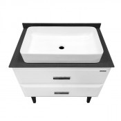 Тумба с раковиной Comfortу Империя 80 00-00004025 белый глянцевый