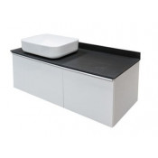 Тумба с раковиной Comfortу Милан 120 00-00004024 белый глянцевый