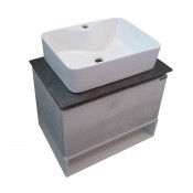 Тумба с раковиной Comfortу Прага-60 00-00003478 дуб белый