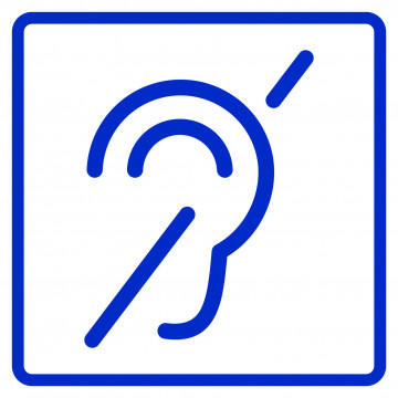 Визуальный знак - Доступность для инвалидов по слуху 150х200, полистирол