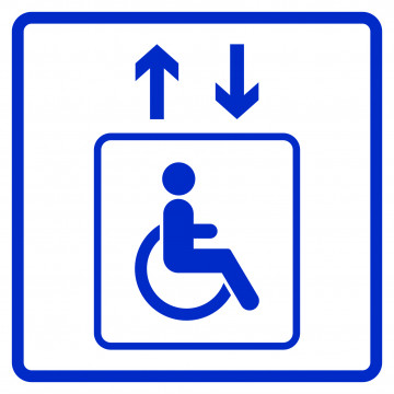 Визуальный знак - Лифт для инвалидов на креслах- колясках 150х150, полистирол
