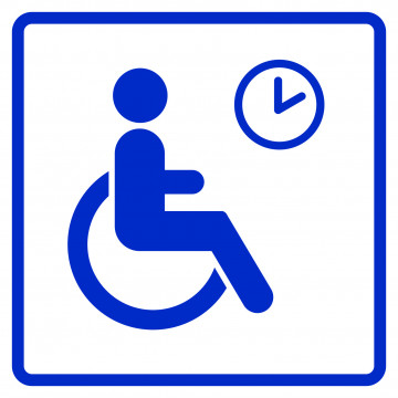 Визуальный знак  - Место кратковременного отдыха или ожидания для инвалидов 150х150, полистирол