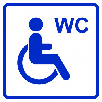 Визуальный знак  - Туалет доступный для инвалидов на кресле-коляске 150х150, полистирол