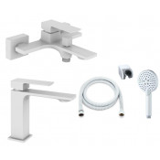 Комплект смесителей Orange Lutz M04-311w белый глянцевый