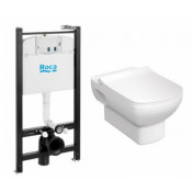 Подвесной унитаз с инсталляцией комплект Roca Dama Senso 893104680