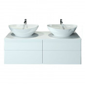 Тумба с двумя раковинами Orange Otto Ot-130TuMDF+G56 белый