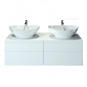 Тумба с двумя раковинами Orange Otto Ot-130TuSTONE+G56 белый