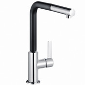 Смеситель для кухни Kludi L-Ine 408518775 хром/черный матовый