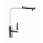 Смеситель для кухни Kludi L-Ine 408519375 хром/белый матовый