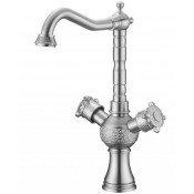 Смеситель для кухни Zorg Antic A 3004K-SL серебро